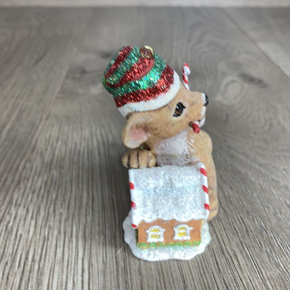 Danbury Mint The Baby Animal Ornaments Lion Cub W/Gingerbread House - Picture 4 of 6